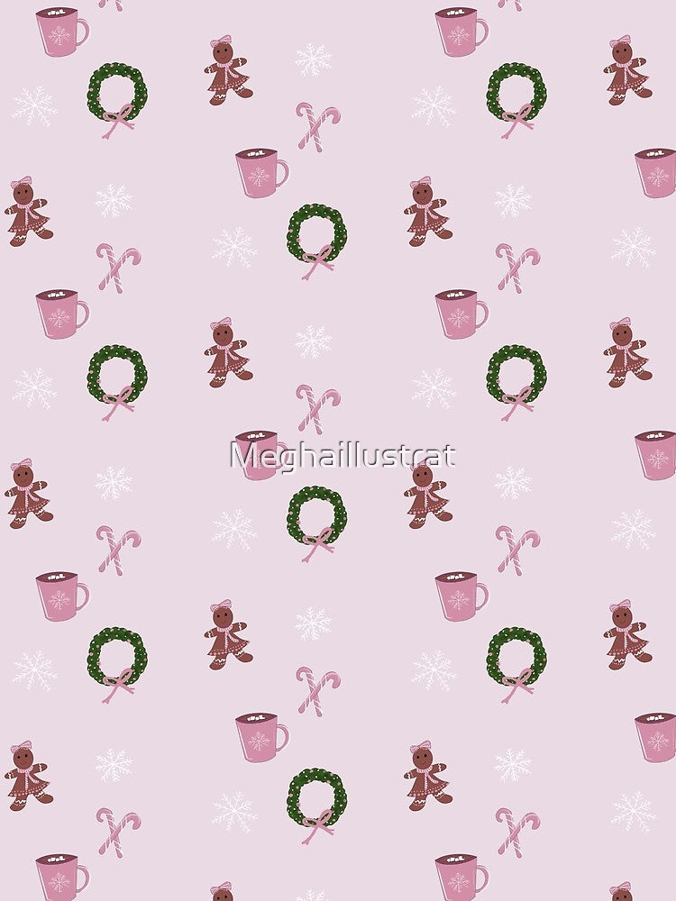 Pink christmas, by Meghaillustrat