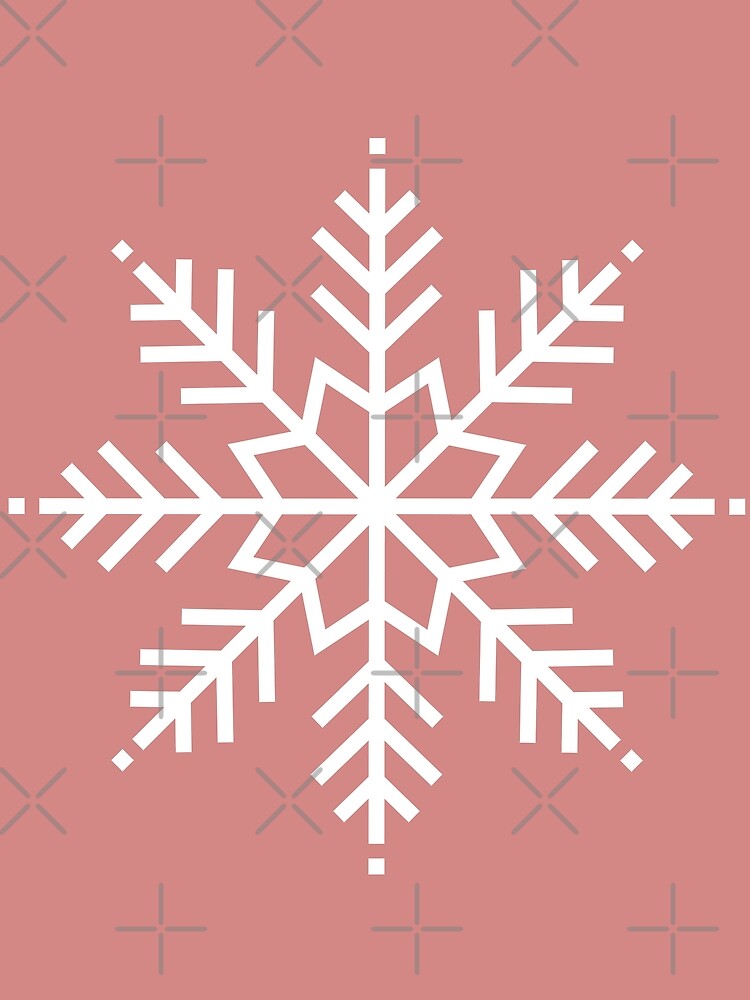 Snowflake Dusty pink Christmas by Latte Design