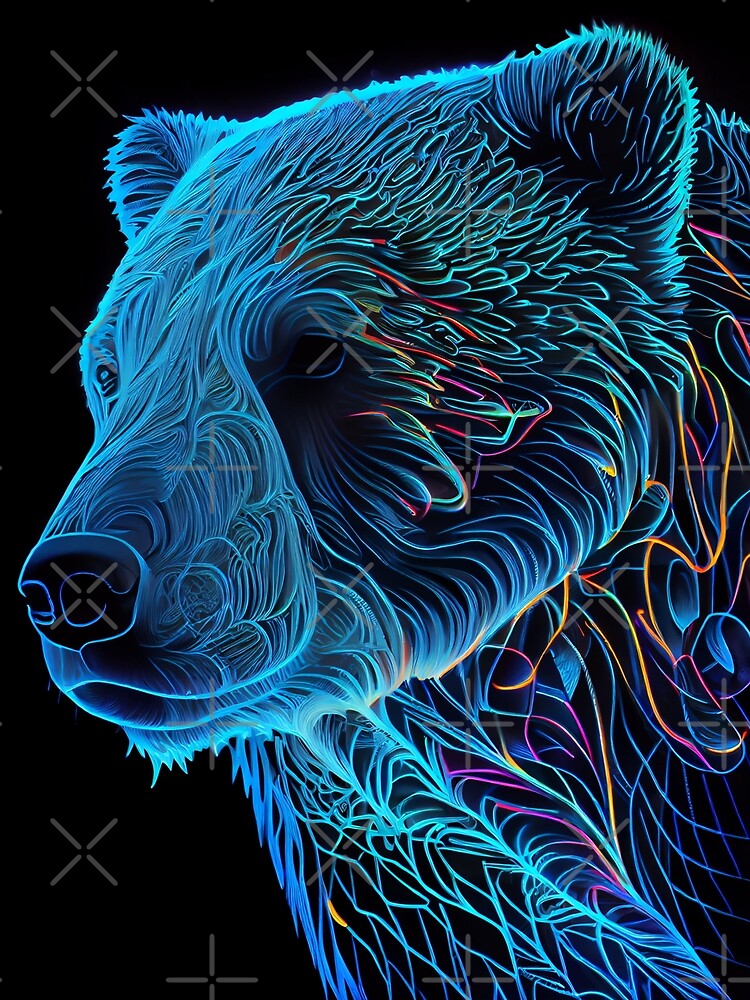 Electric Arctic Wildlife - Polar Bear by mcmtdesigns