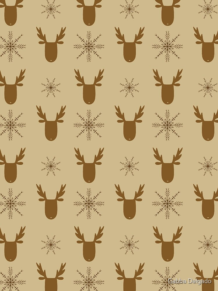 Reindeer gold pattern christmas by Gabba Delgado