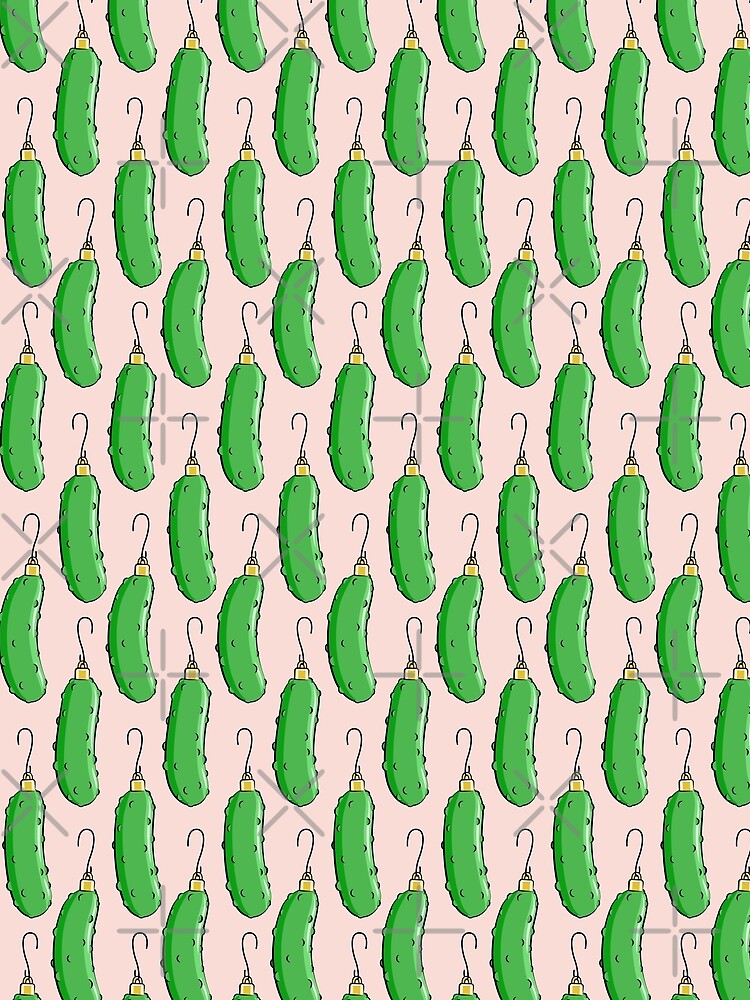 Christmas Pickle - Pickle Christmas Ornament (pink) by littlearrow