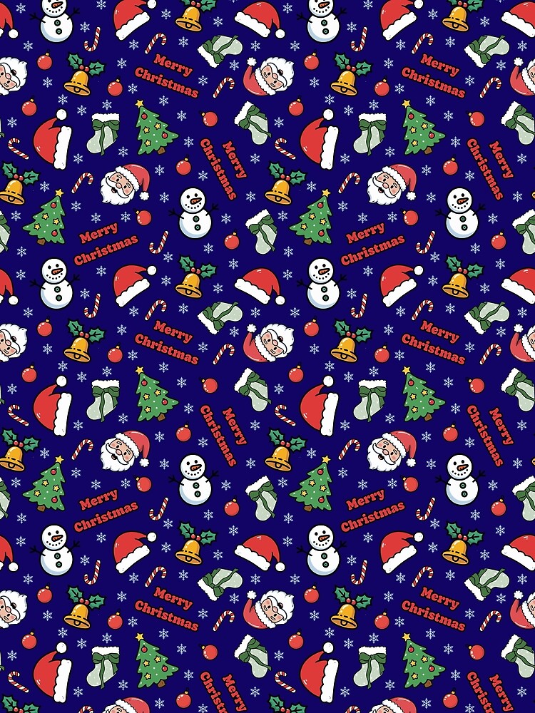 Cartoon Christmas on Dark Blue by KSimpson838