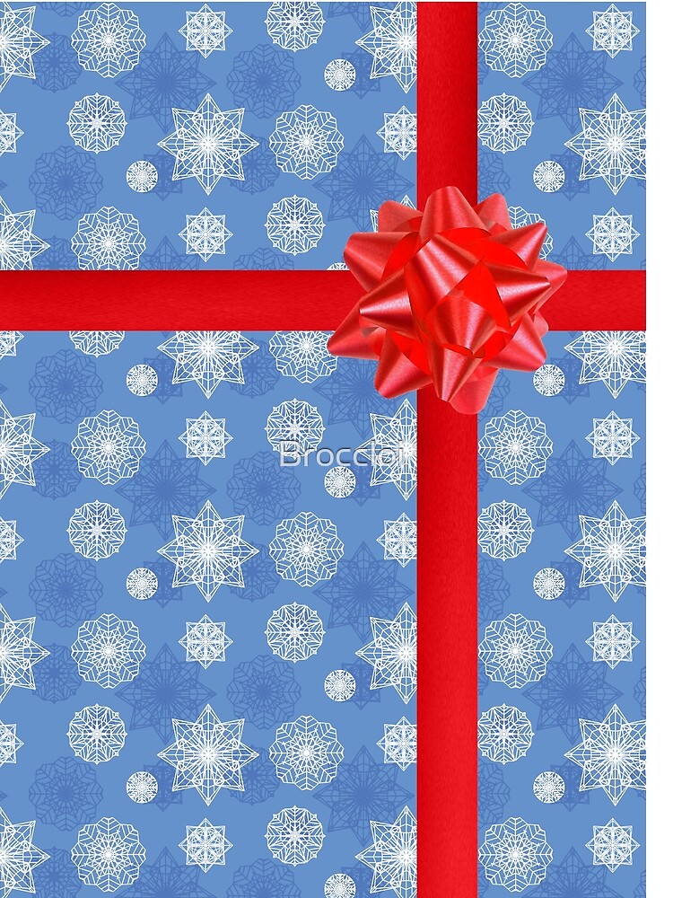 Cute Snowflake Wrapping Paper Design by Broccloi