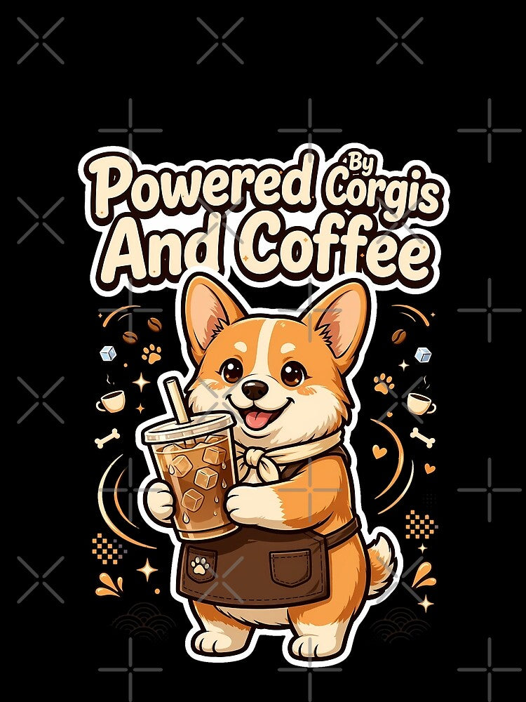 Corgi Coffee Addict Funny Design by Tong4130