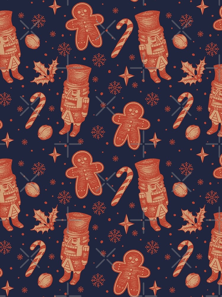 Nutcracker Pattern | Ugly Holiday Sweaters Christmas Ugly Sweater | Pet Mat Bandana by Any Color Designs