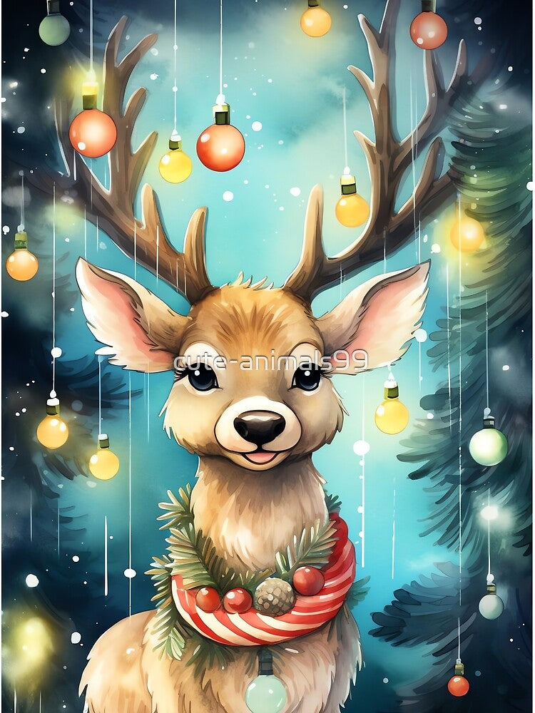 Holly Deer Night by cute-animals99