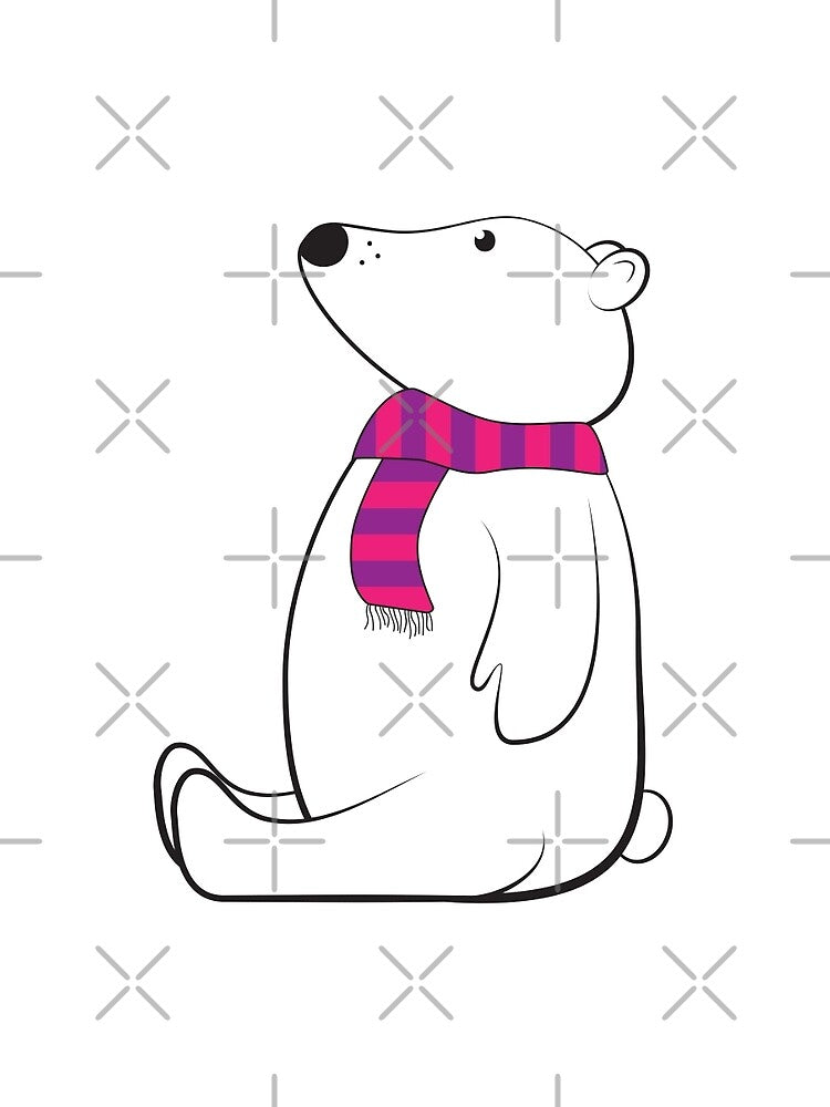 Polar Bear with Scarf by ibShelbys