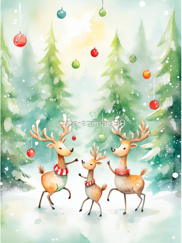 Festive Fawn Delight by cute-animals99