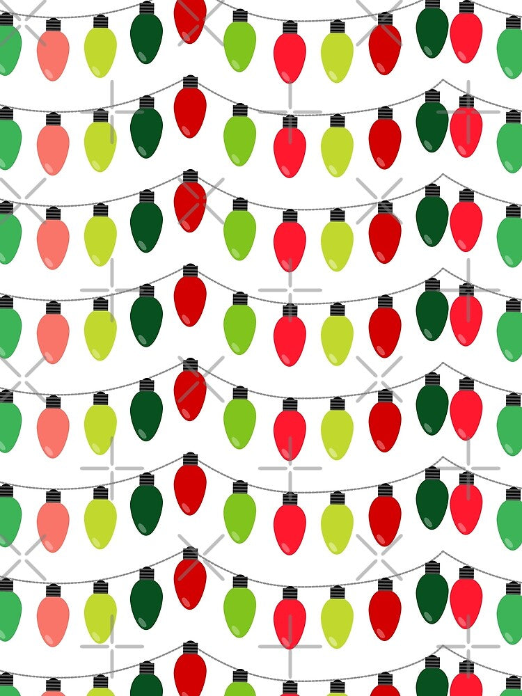 Christmas Lights Design, Xmas Tree Multicolor Lights Pattern by bestggraphico