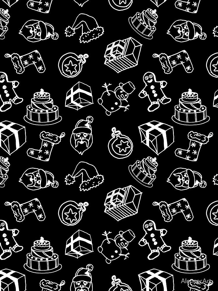Set of Christmas doodles. New Year's decor, traditions pattern. by AlenserArt