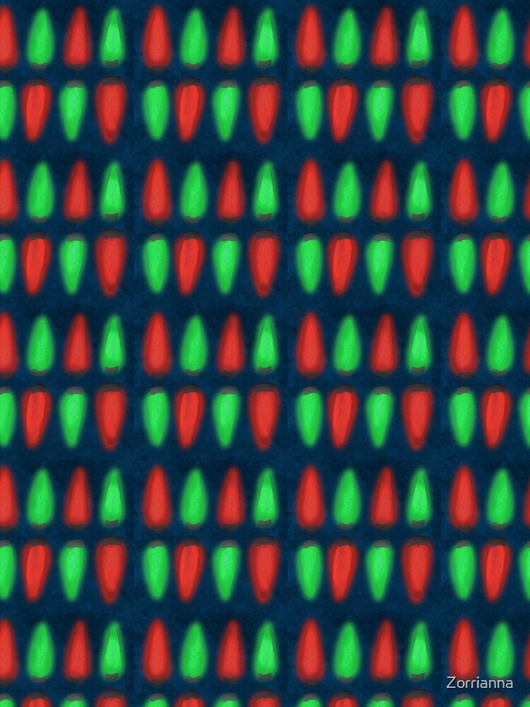 Red and green holiday lights by Zorrianna