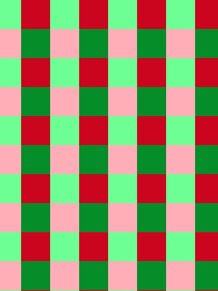 Contemporary Christmas Checkerboard Print by DanielleGensler
