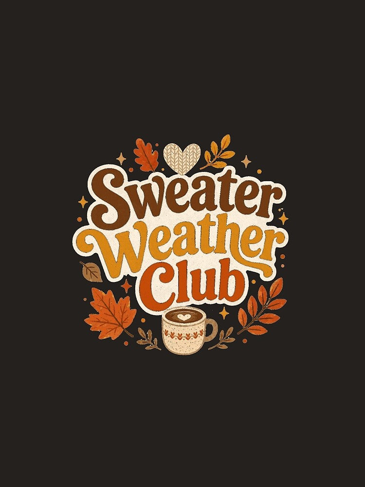 Sweater Weather Club Cute Cozy Fall Design – Smooth Charcoal by Bright Little Things