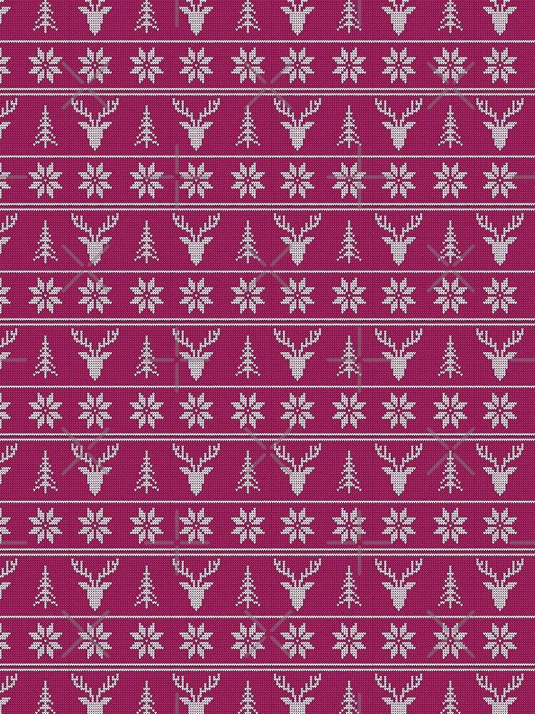 Pink ugly Christmas sweater pattern by sasyall