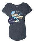 Women's Make Billionaires Extinct Scoop Neck T-Shirt