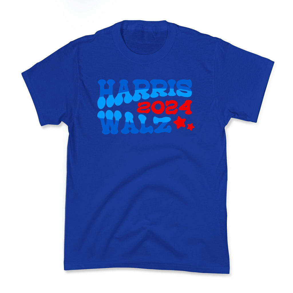 Harris Walz 2024 Retro Text Kids Tee Unisex