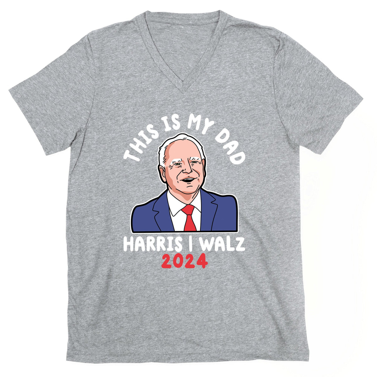 This Is My Dad Tim Walz V-Neck Unisex