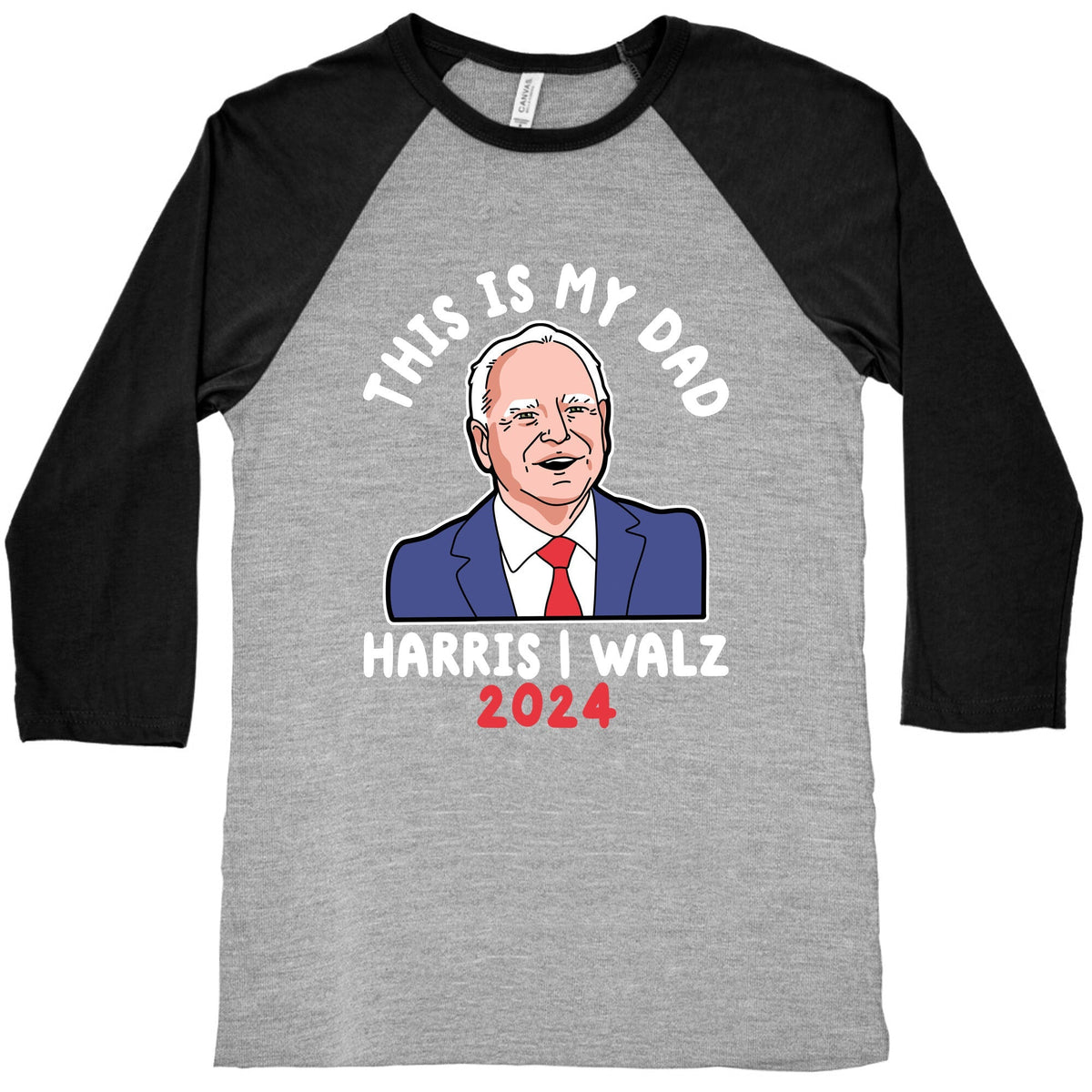 This Is My Dad Tim Walz Baseball Tee Unisex