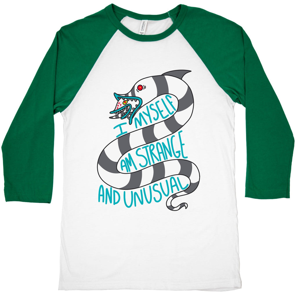 I Myself Am Strange and Unusual Baseball Tee Unisex