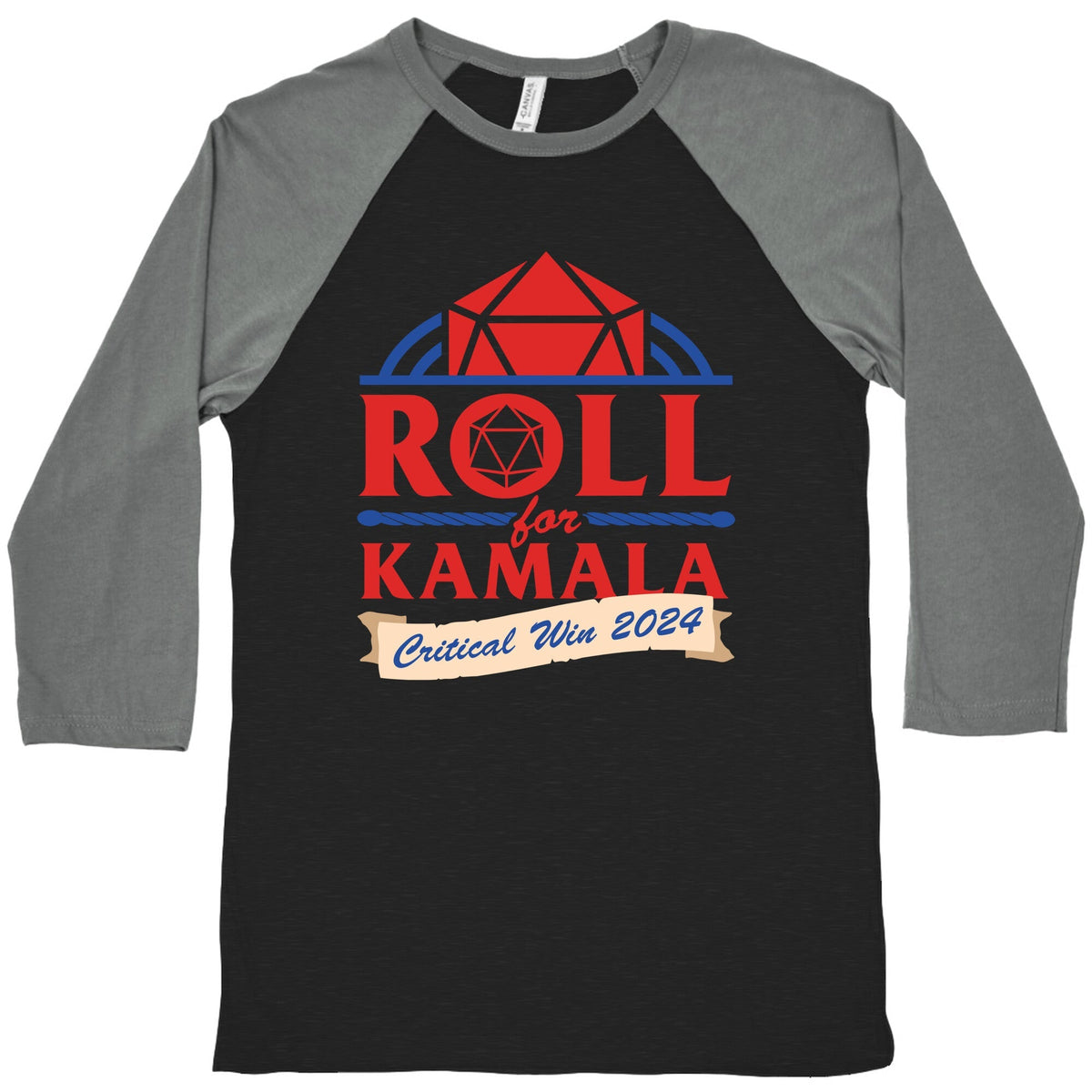 Roll for Kamala: Critical Win 2024 Baseball Tee Unisex