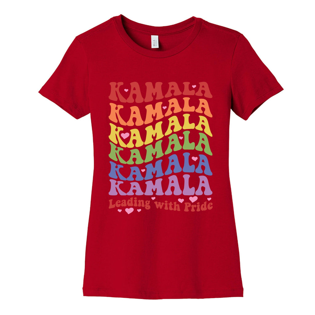 Kamala Leading With Pride Womens Cotton Tee Unisex