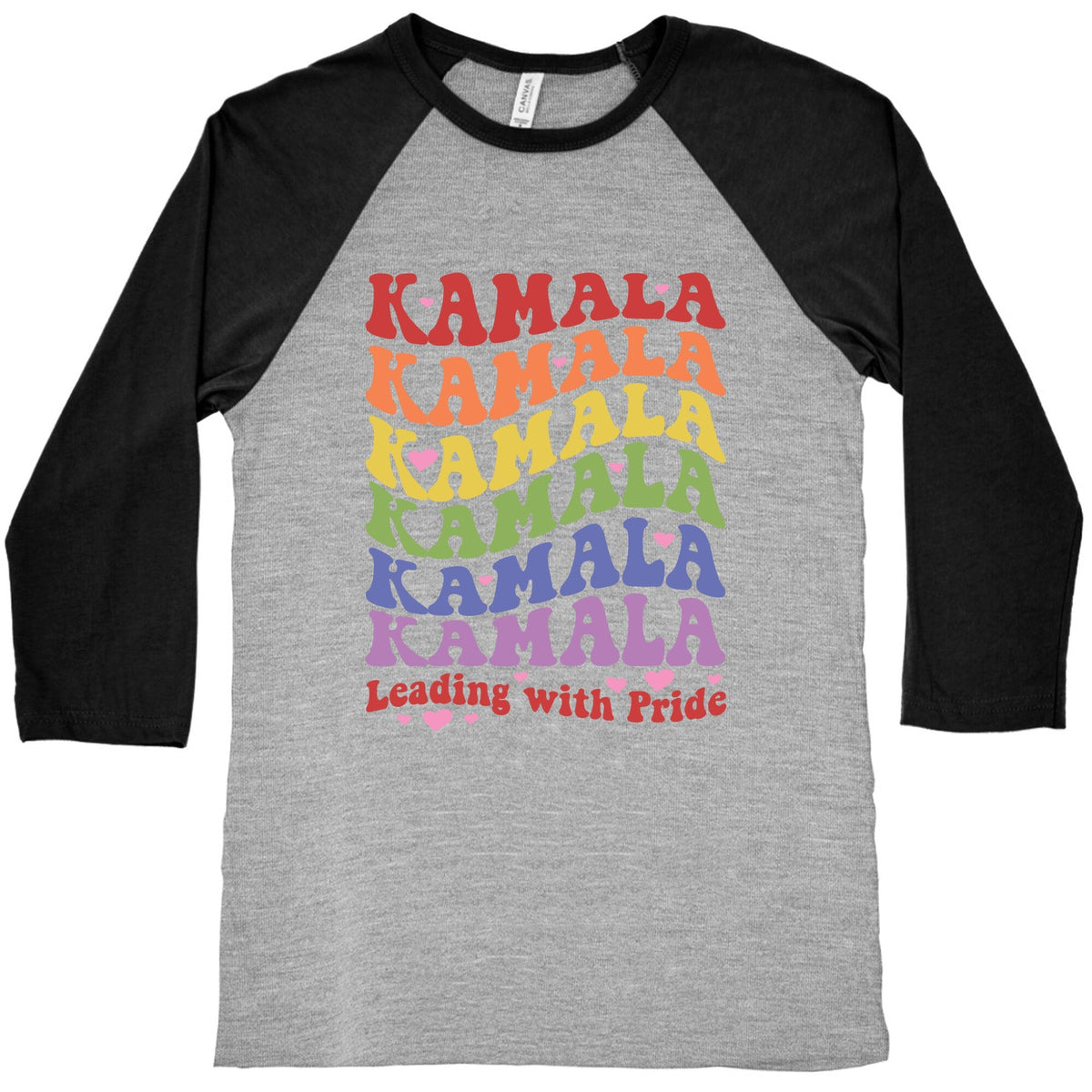 Kamala Leading With Pride Baseball Tee Unisex