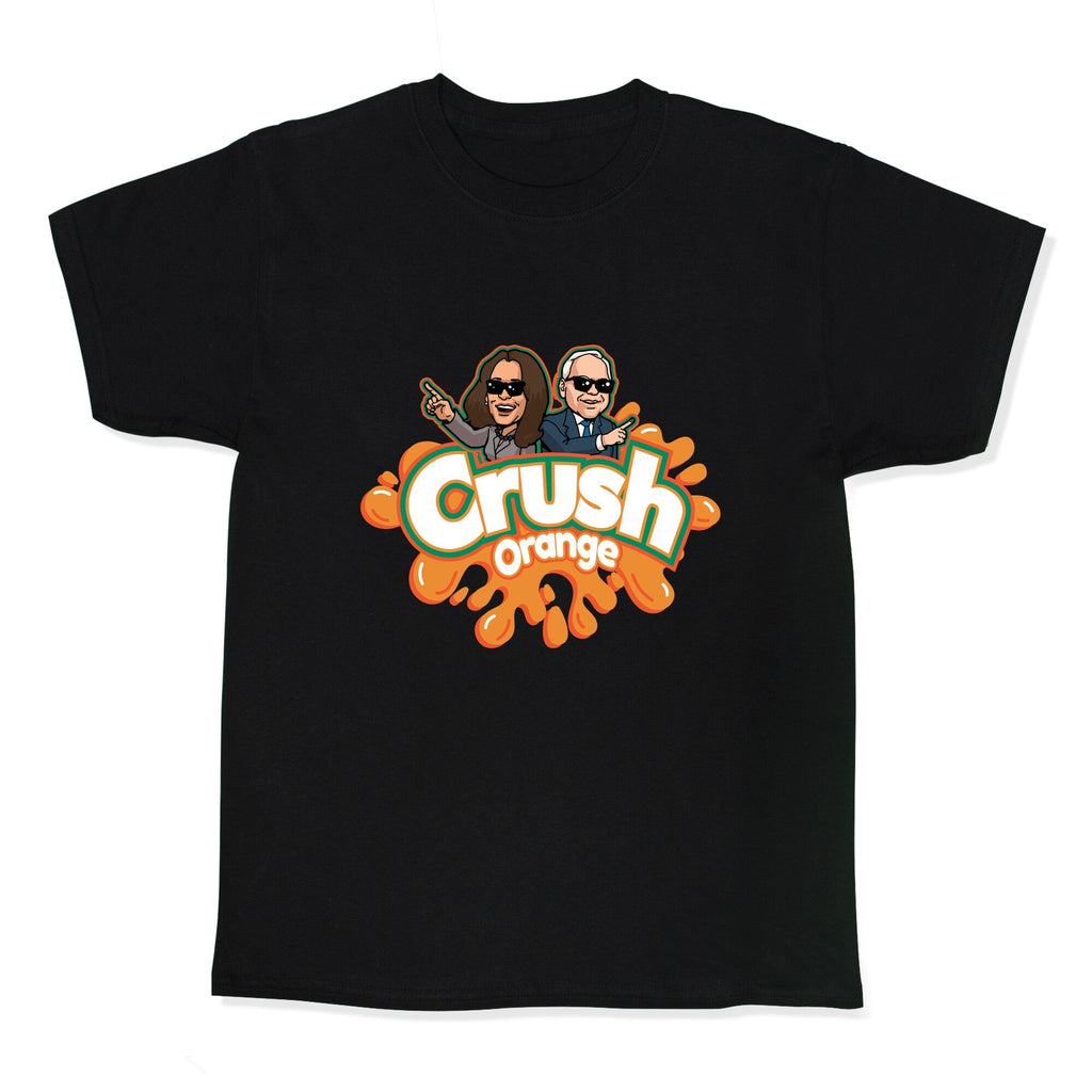 Orange Crush Harris Walz 2024 Kids Tee Unisex