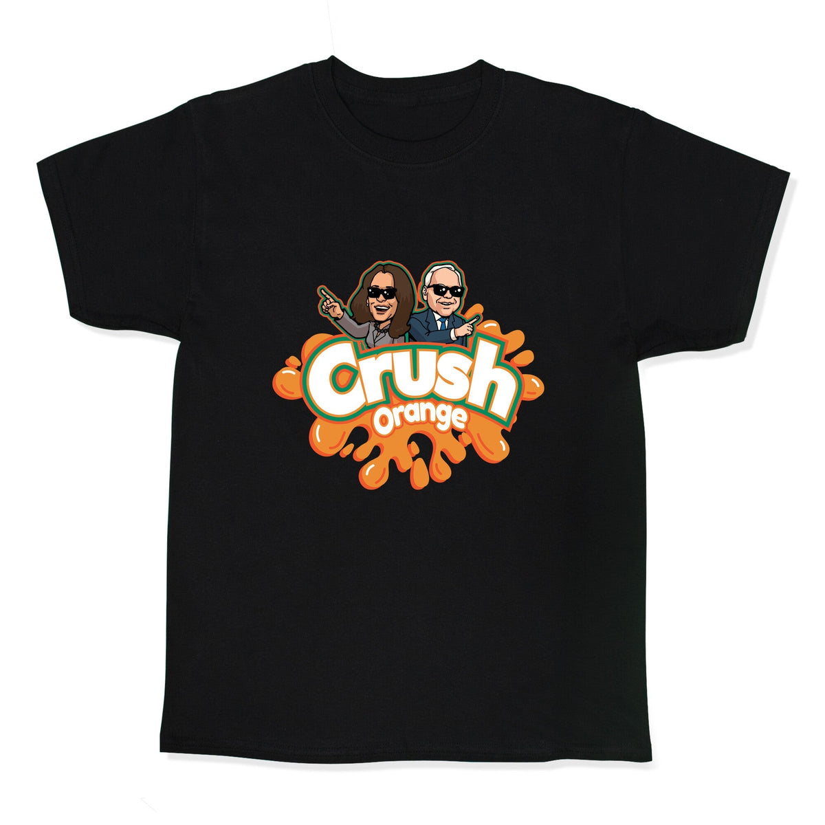 Orange Crush Harris Walz 2024 Kids Tee Unisex