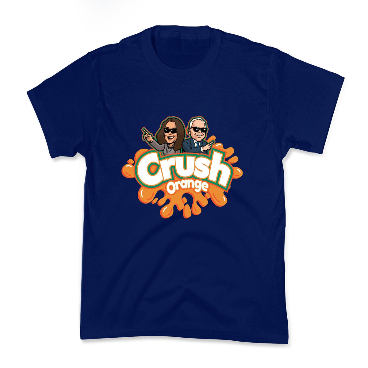 Orange Crush Harris Walz 2024 Kids Tee Unisex