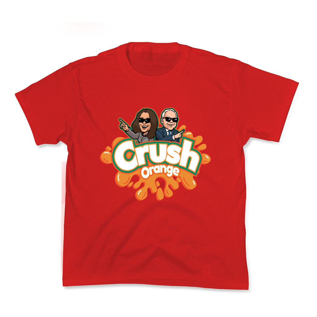 Orange Crush Harris Walz 2024 Kids Tee Unisex