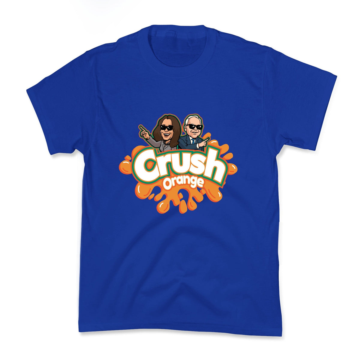 Orange Crush Harris Walz 2024 Kids Tee Unisex