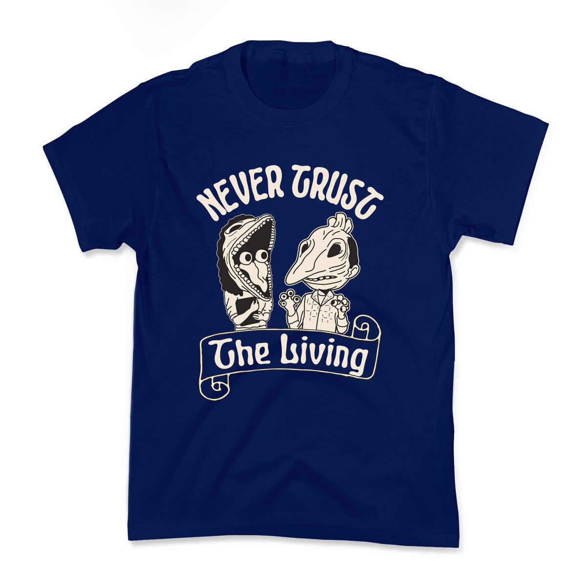 Beetlejuice Never Trust The Living Kids Tee Unisex