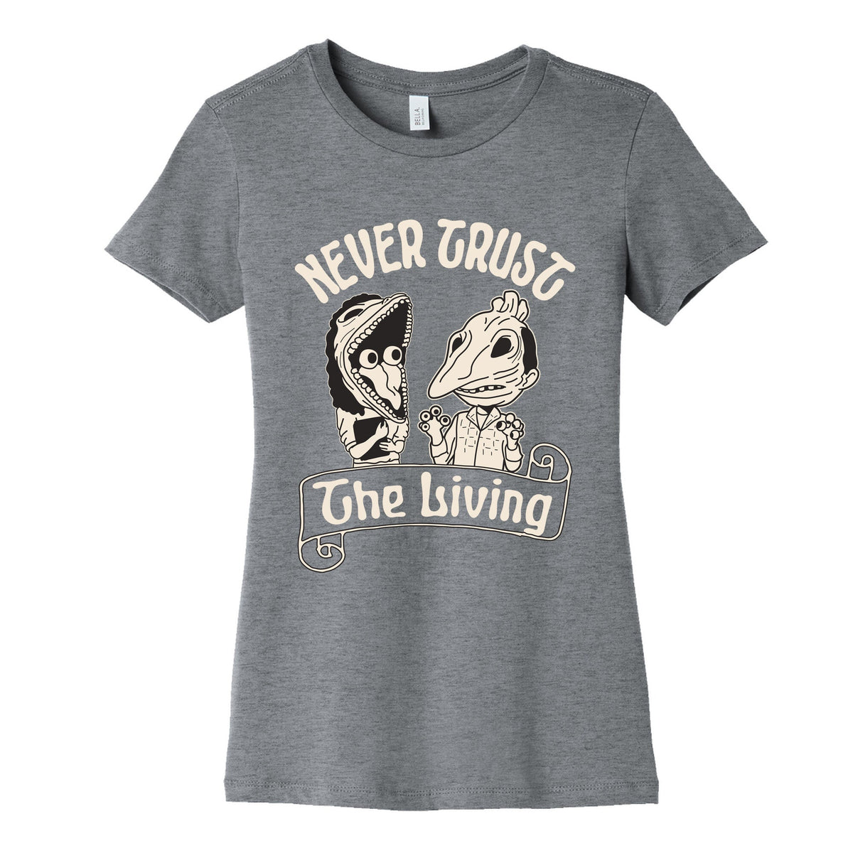 Beetlejuice Never Trust The Living Womens Cotton Tee Unisex