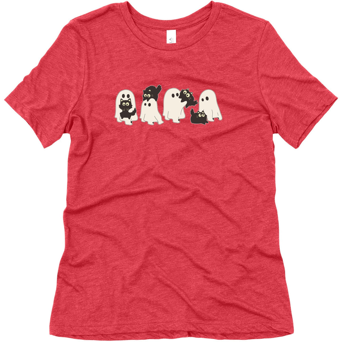 Cute Ghost Cats Womens Triblend Tee Unisex