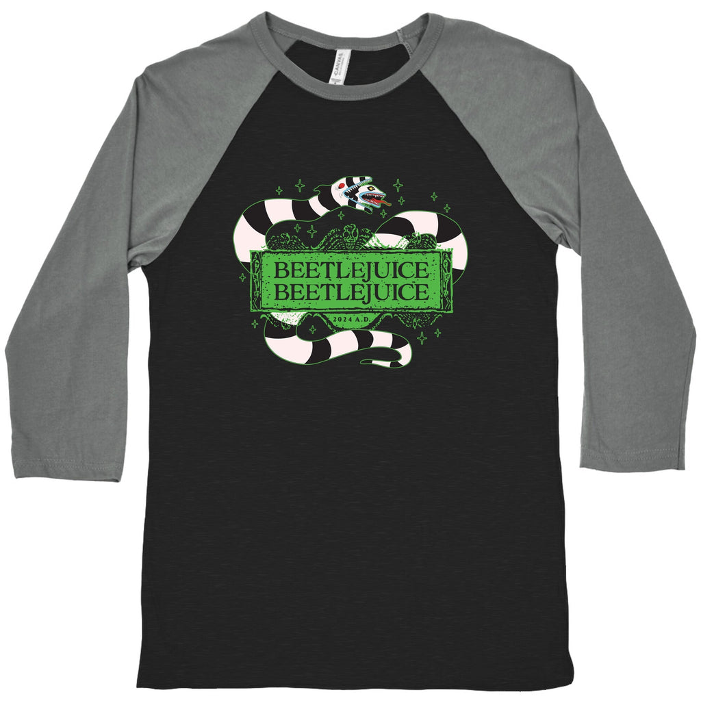 Beetlejuice Beetlejuice 2024 AD Baseball Tee Unisex