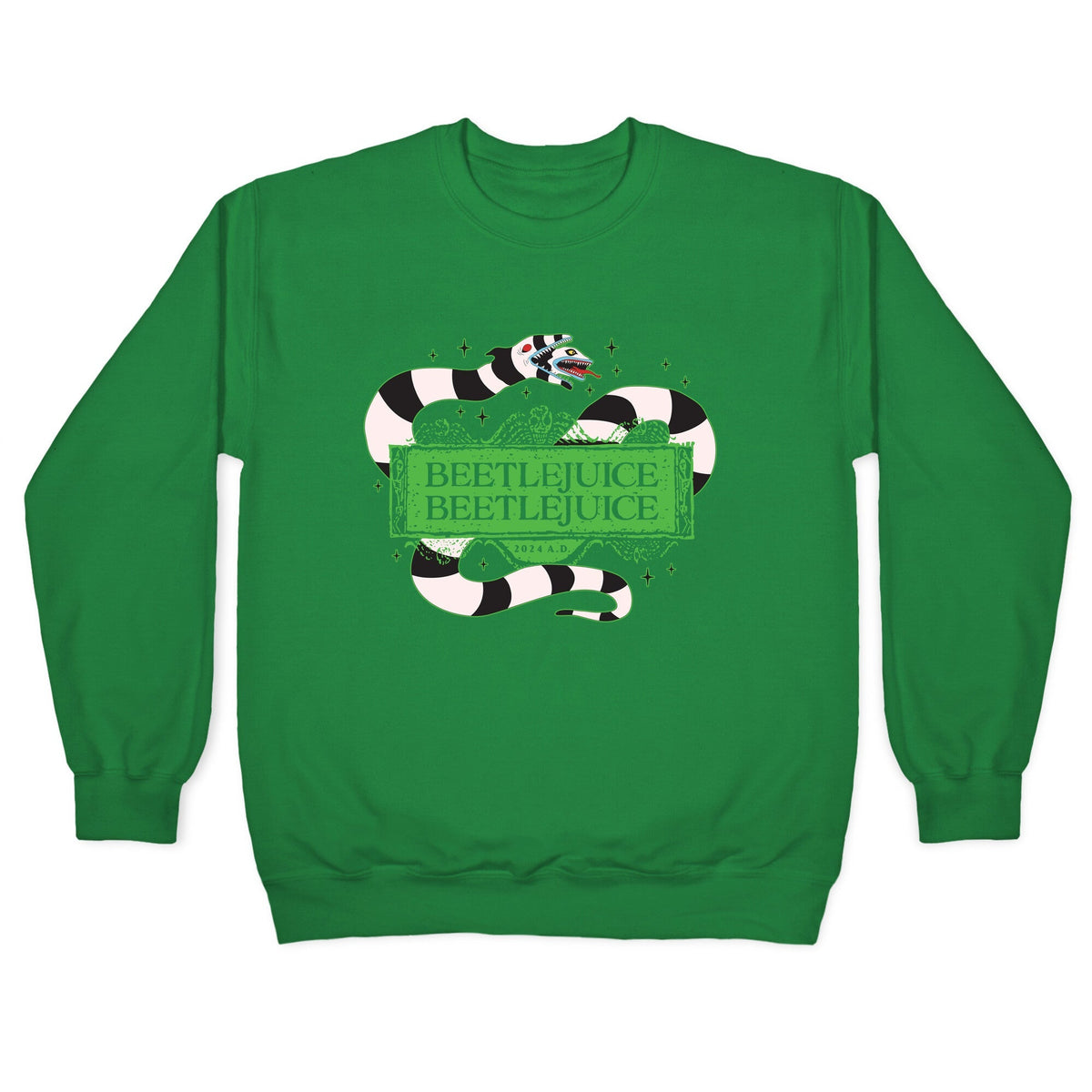 Beetlejuice Beetlejuice 2024 AD Crewneck Unisex