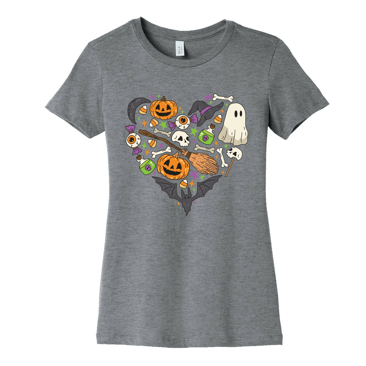 Halloween Heart Womens Cotton Tee Unisex
