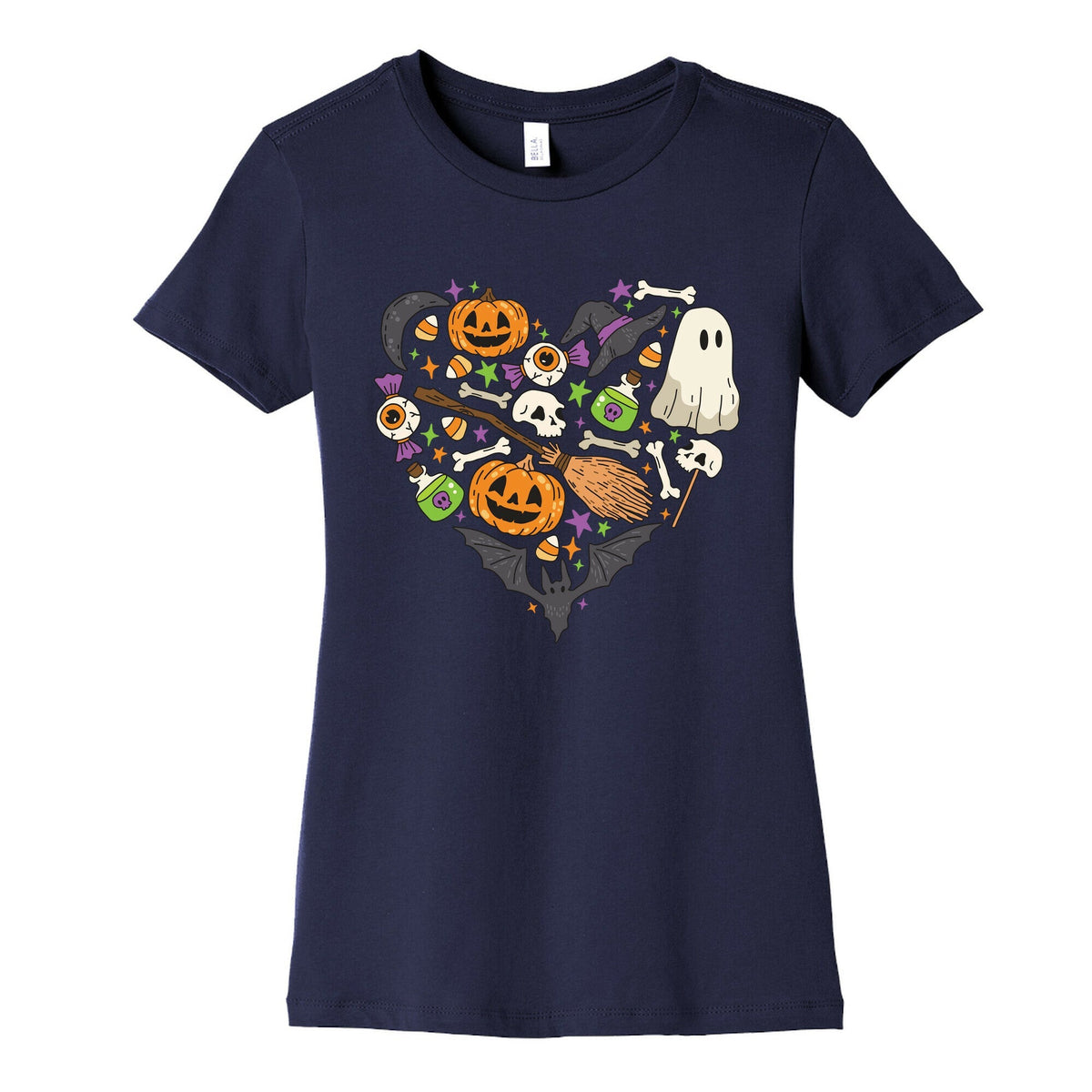 Halloween Heart Womens Cotton Tee Unisex
