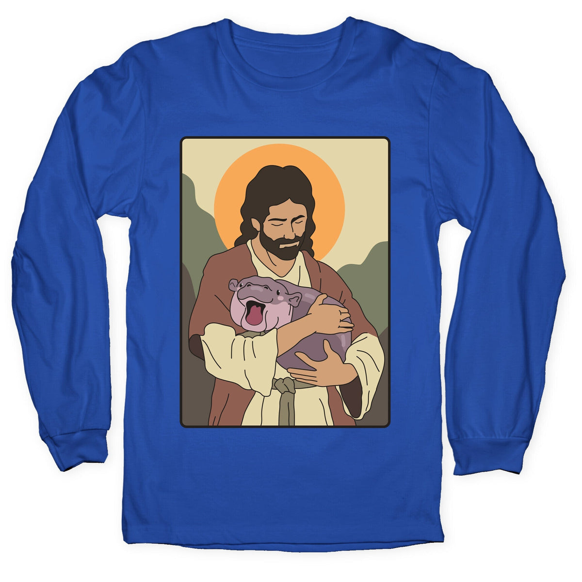Moo Deng Jesus Longsleeve Tee Unisex