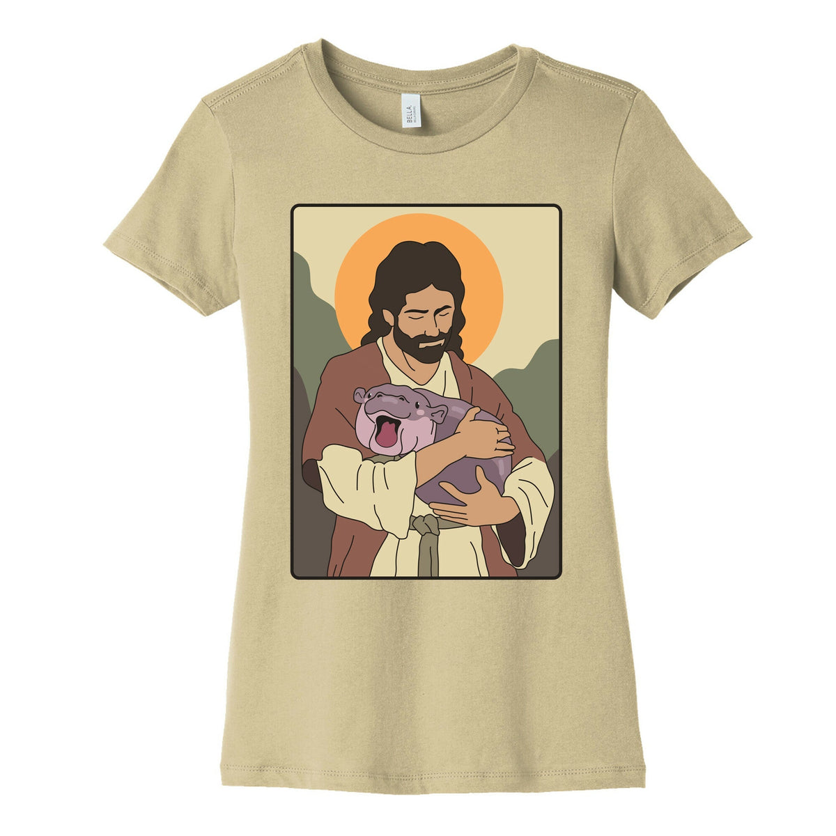 Moo Deng Jesus Womens Cotton Tee Unisex