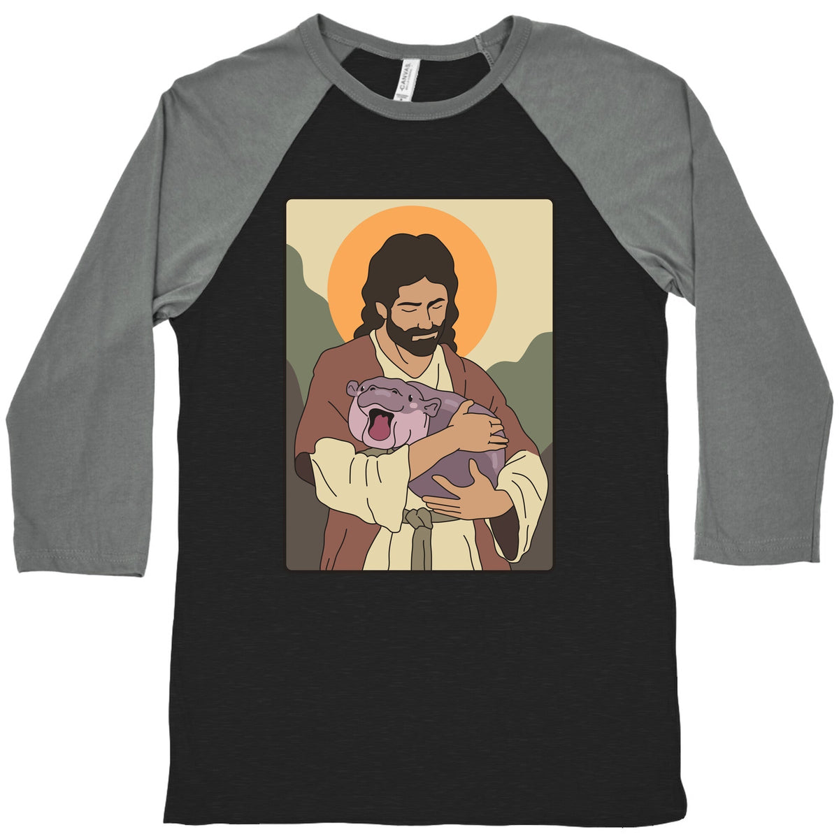 Moo Deng Jesus Baseball Tee Unisex