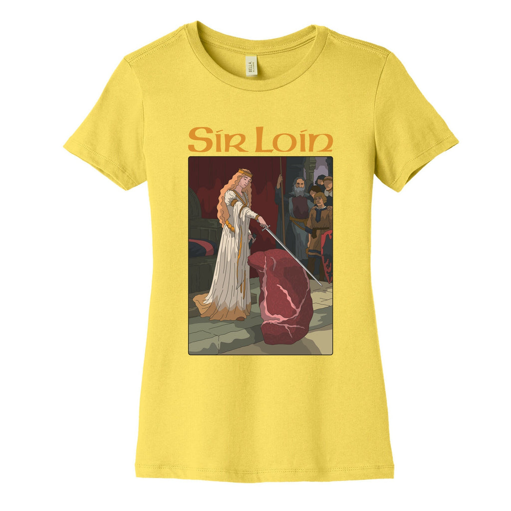 Sir Loin Steak Meme Cartoon Womens Cotton Tee Unisex