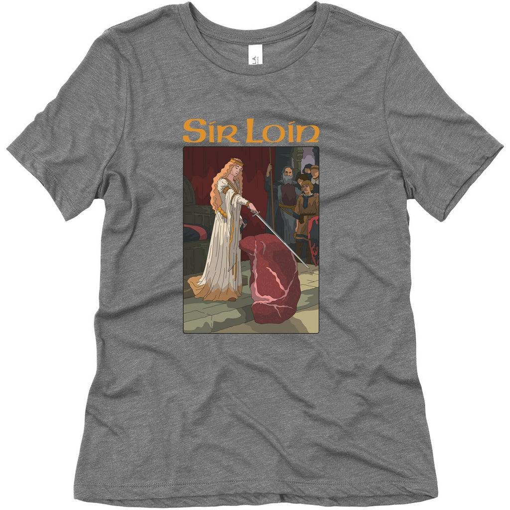Sir Loin Steak Meme Cartoon Womens Triblend Tee Unisex