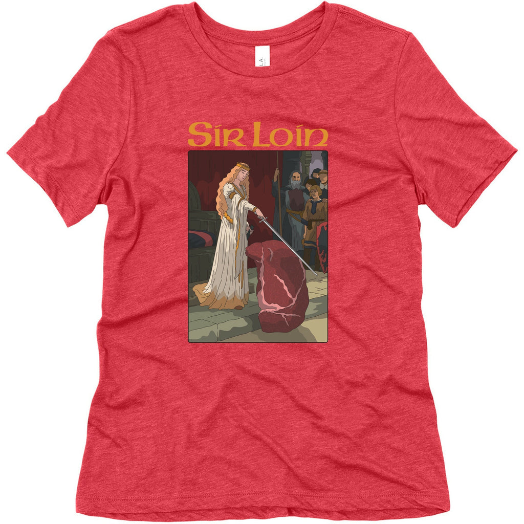 Sir Loin Steak Meme Cartoon Womens Triblend Tee Unisex