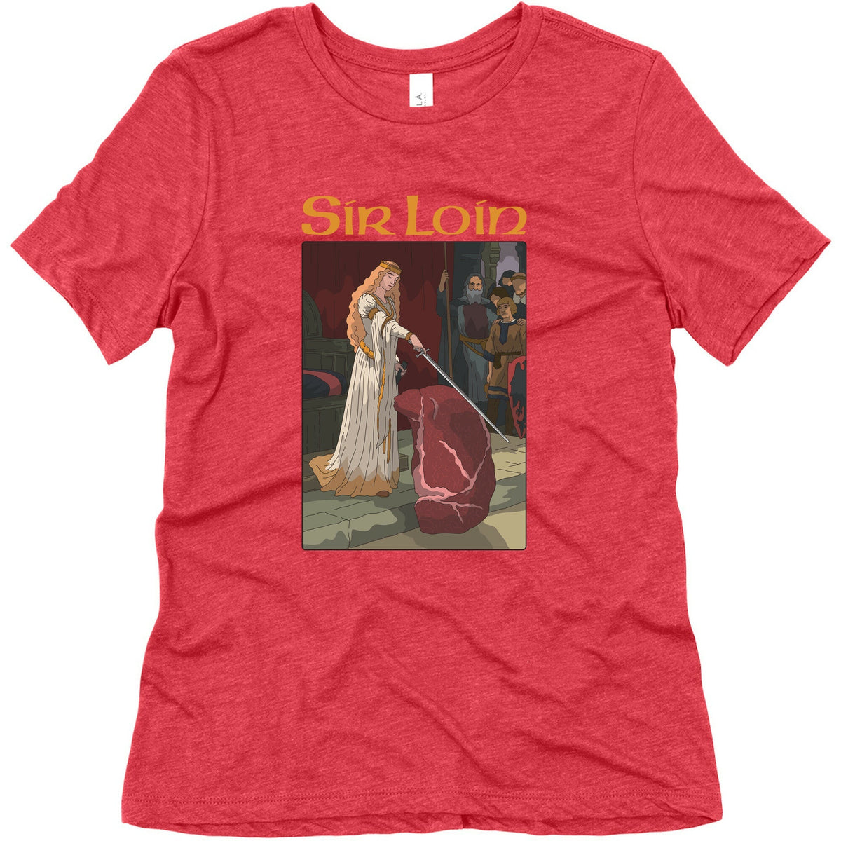 Sir Loin Steak Meme Cartoon Womens Triblend Tee Unisex