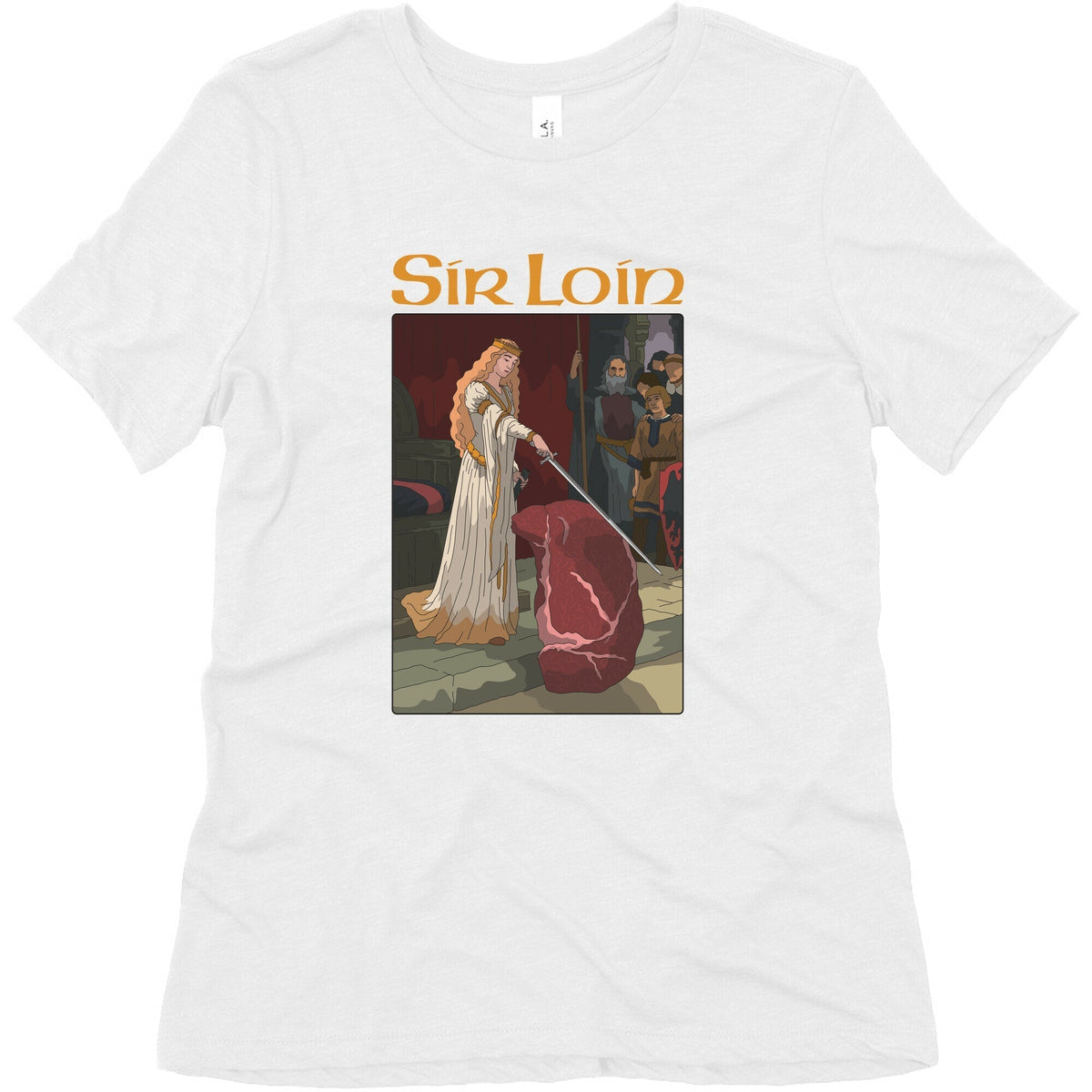 Sir Loin Steak Meme Cartoon Womens Triblend Tee Unisex