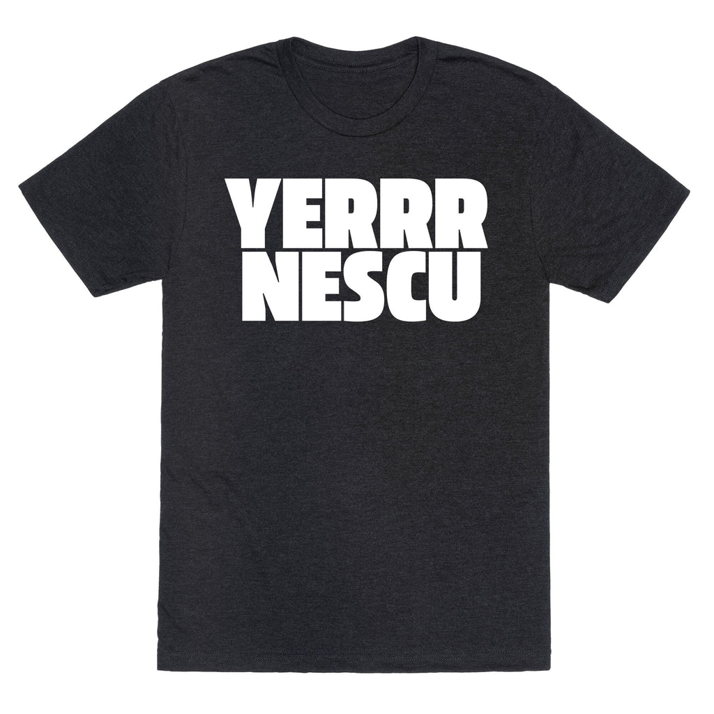 Yerrr Nescu White Text Unisex Triblend Tee Unisex