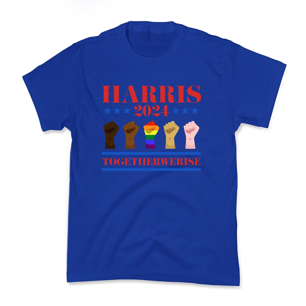 Together We Rise Harris 2024 Kids Tee Unisex