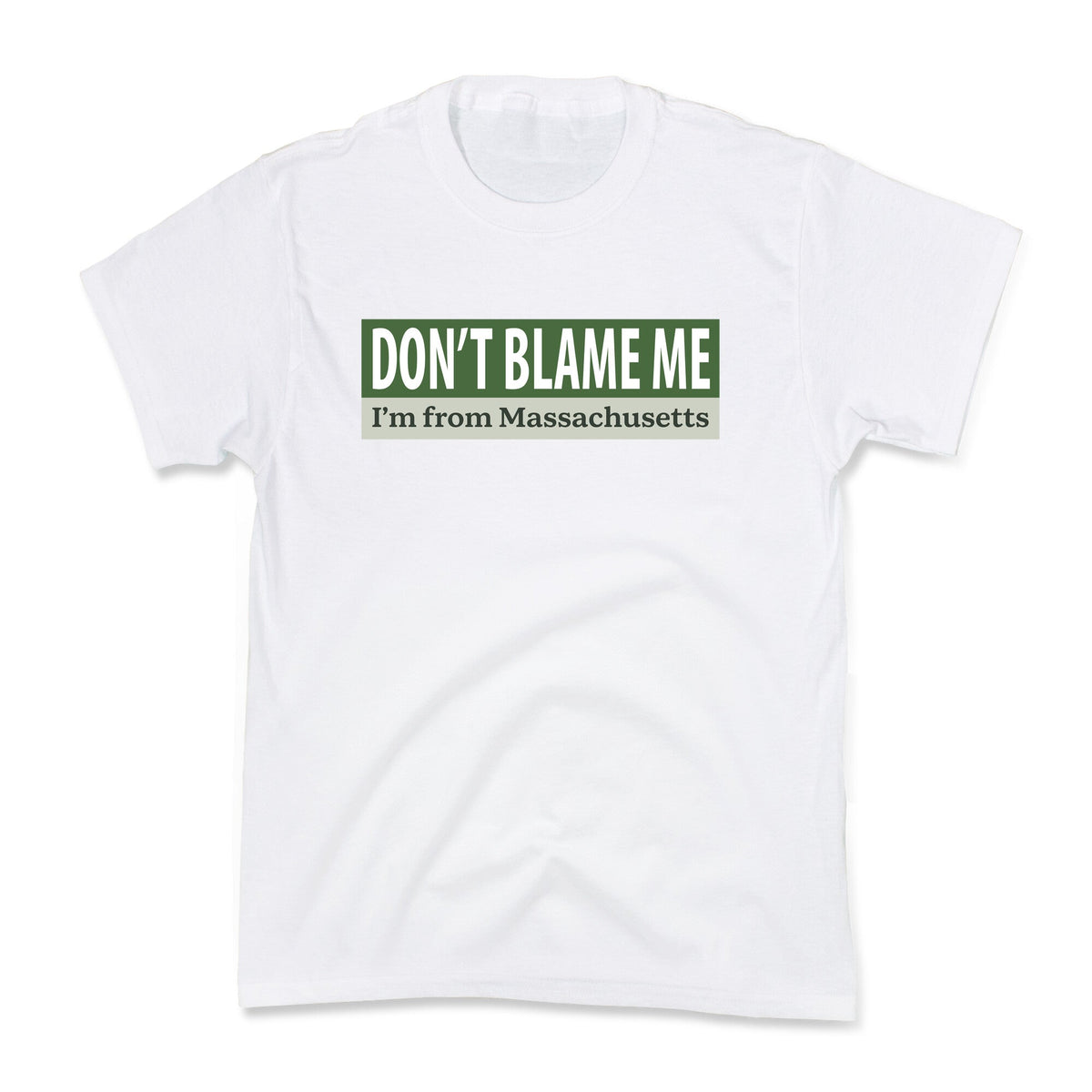 dont blame me im from massachusetts Kids Tee Unisex