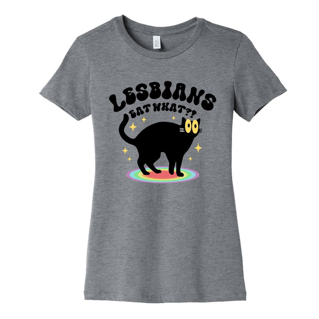 Lesbians Eat What Cat Womens Cotton Tee Unisex